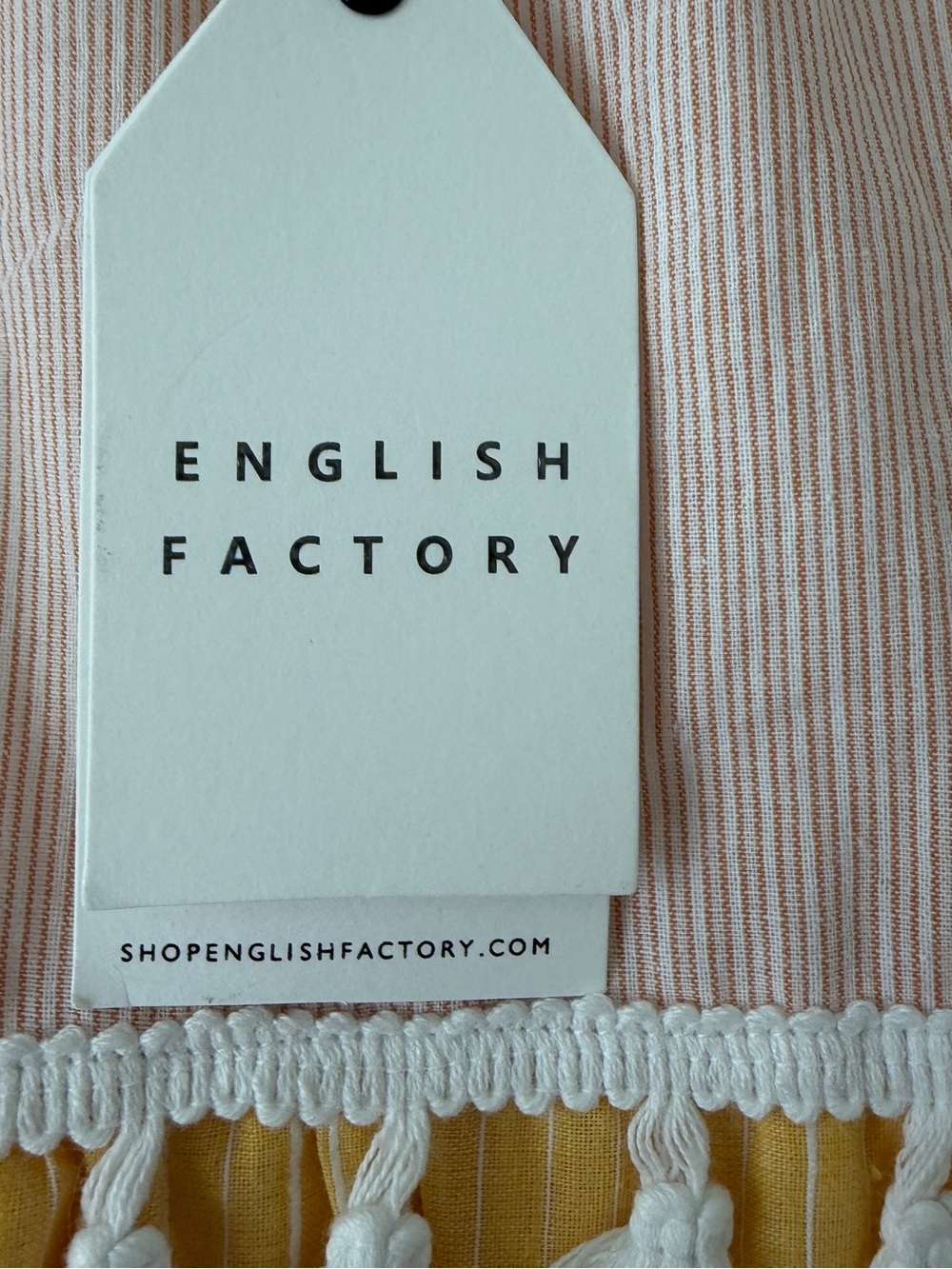 NWT English Factory/Anthropologie Pink/Yellow Tassel Mini Skirt- S- MSRP $75 - Picture 11 of 15